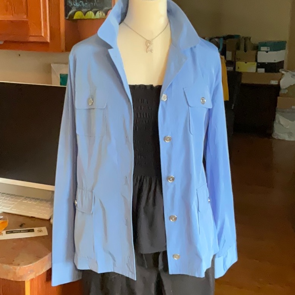 CALVIN KLEIN Blue Jacket Size M, NWT - Picture 2 of 15
